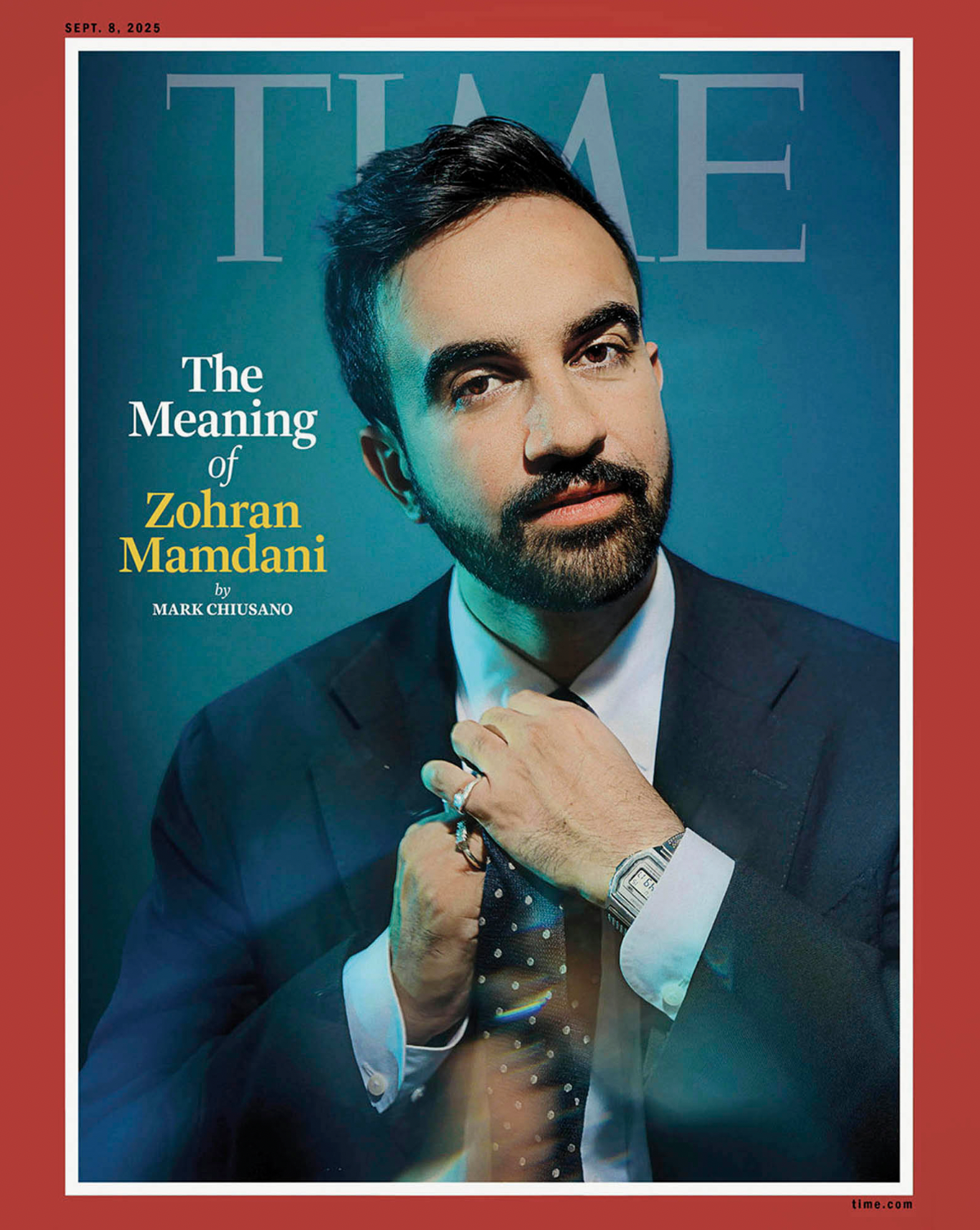 Zohran Mamdani for Time Magazine, 2025, Photo by Dina Litovski